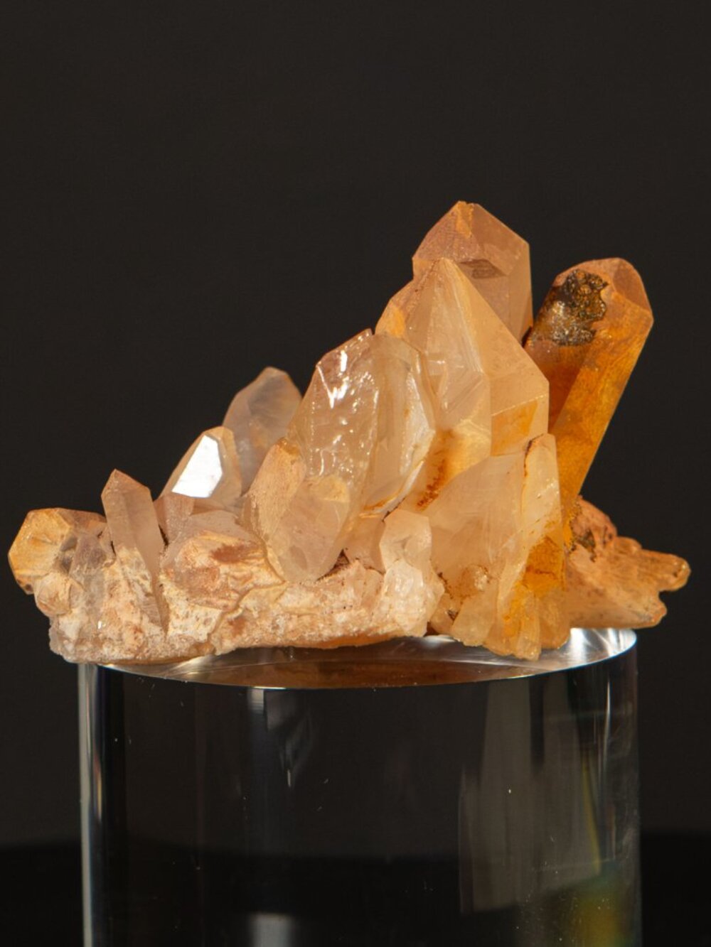 Raw Tangerine Quartz Crystal Cluster ~1.5x2" Natural Orange Mineral Specimen - Picture 5 of 9